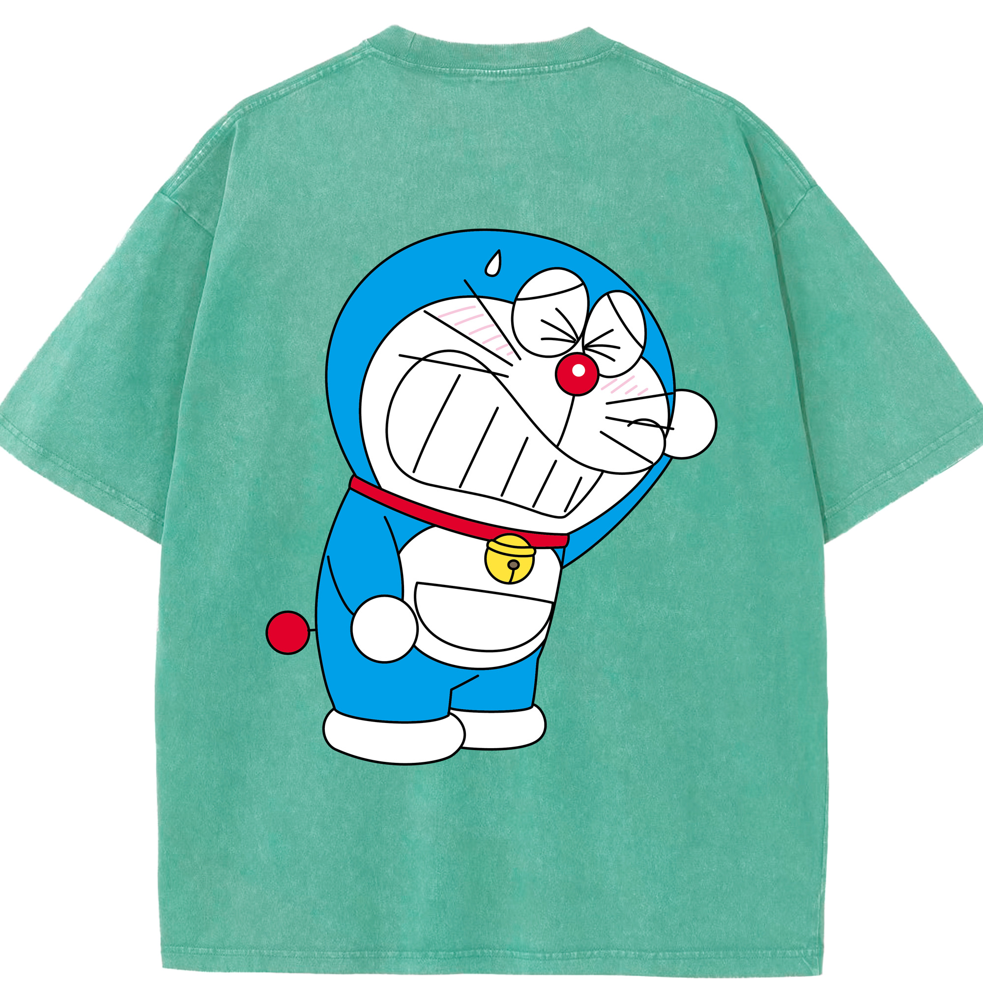 （画像用） ドラえもん Doraemon 綿100% ヴィンテージ風 半袖Tシャツ（背面プリント）